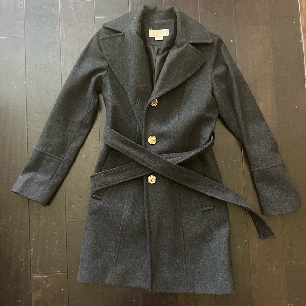 Michael Kors gray pea coat size 2